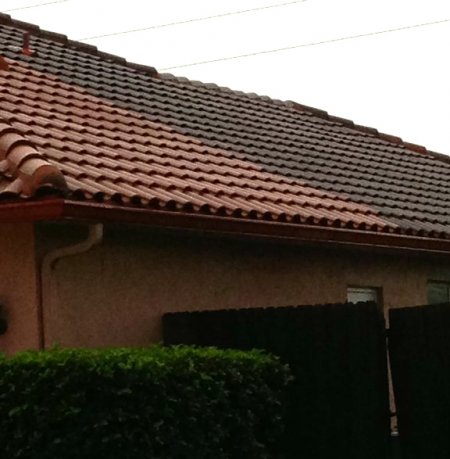 roof cleaning before and after